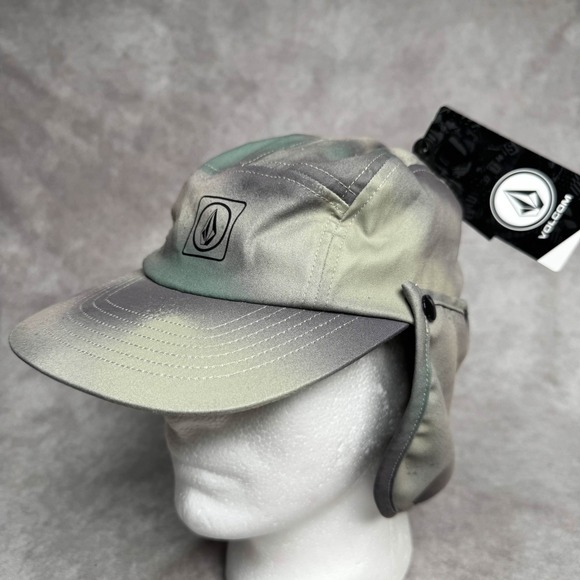 Volcom Stone Trip Flap Hat New One Size Water Removable Flap Cinch Fishing Hat - Picture 1 of 5